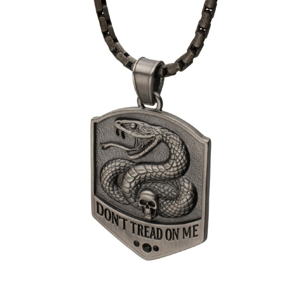 Black Spinel Patriotic Pendant