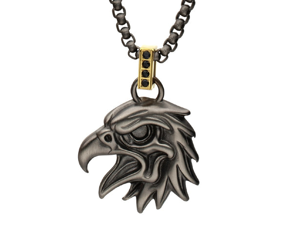 Black Cubic Zirconia Patriotic Pendant