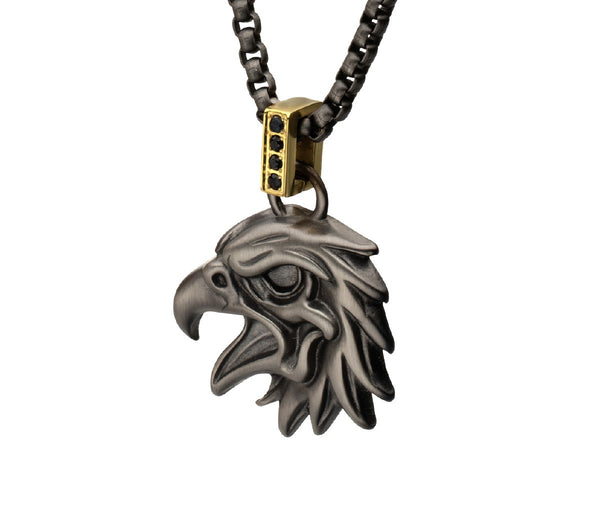Black Cubic Zirconia Patriotic Pendant