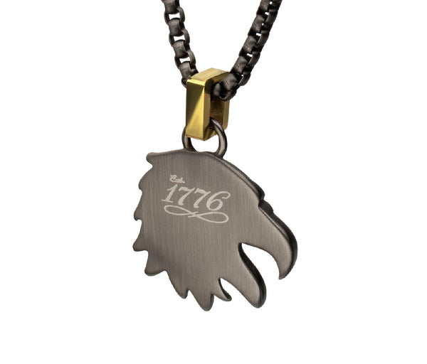 Black Cubic Zirconia Patriotic Pendant