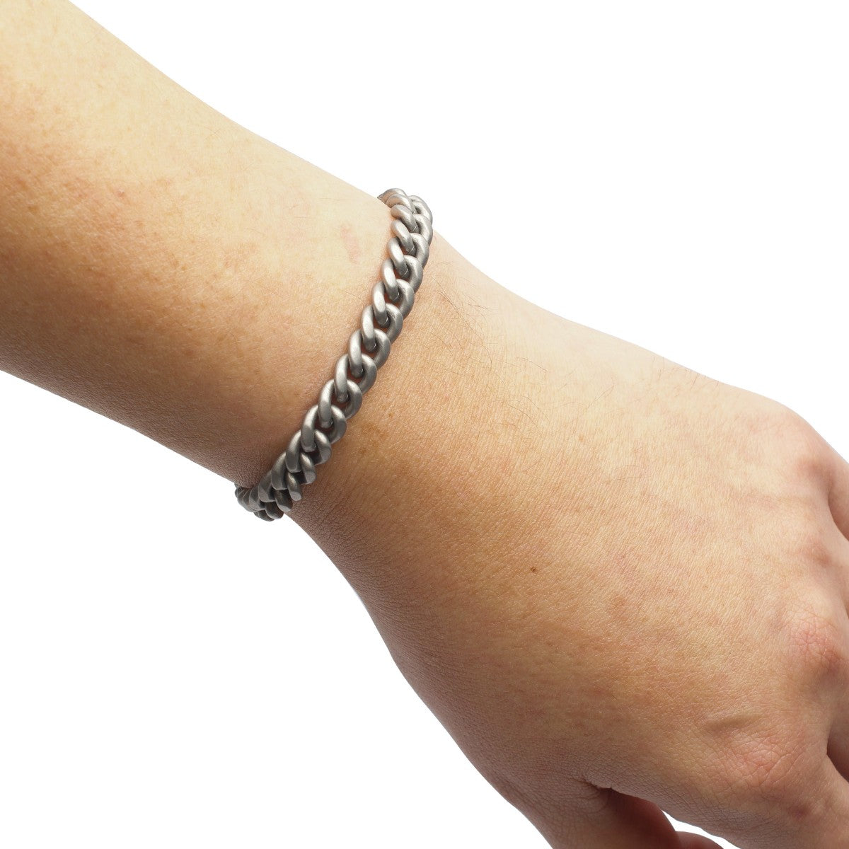 Inox 8-inch Titaninum Curb Link Bracelet