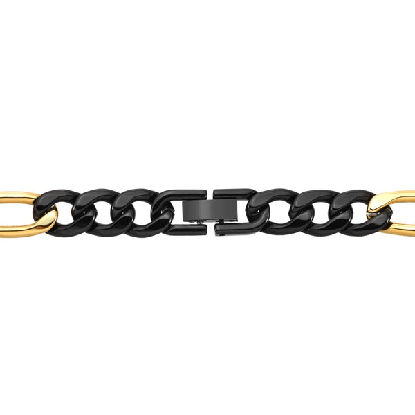 Titán by Adrian Gonzalez Collection 24-inch Black and Yellow Stainless Steel Chain