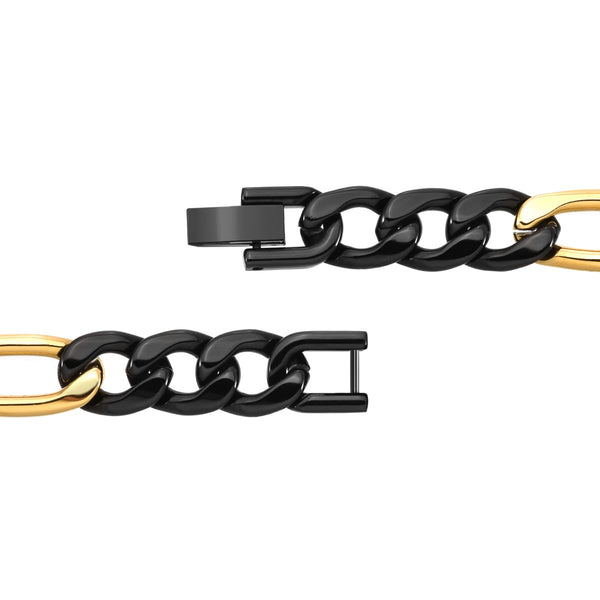 Titán by Adrian Gonzalez Collection 24-inch Black and Yellow Stainless Steel Chain