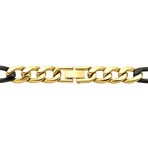 Titán by Adrian Gonzalez 24-inch Yellow and Black Stainless Steel Chain