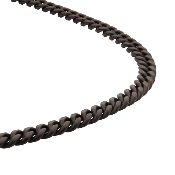 Inox Black IP Stainless Steel 22-inch 6MM Cuban Link Chain