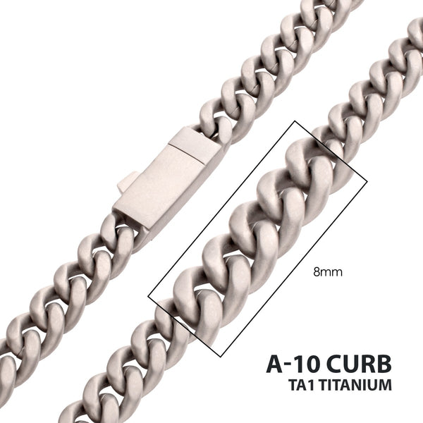Inox 22-inch Titaninum Curb Chain