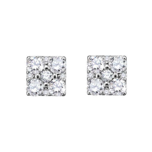 Sterling Silver Cubic Zirconia Stud Earrings