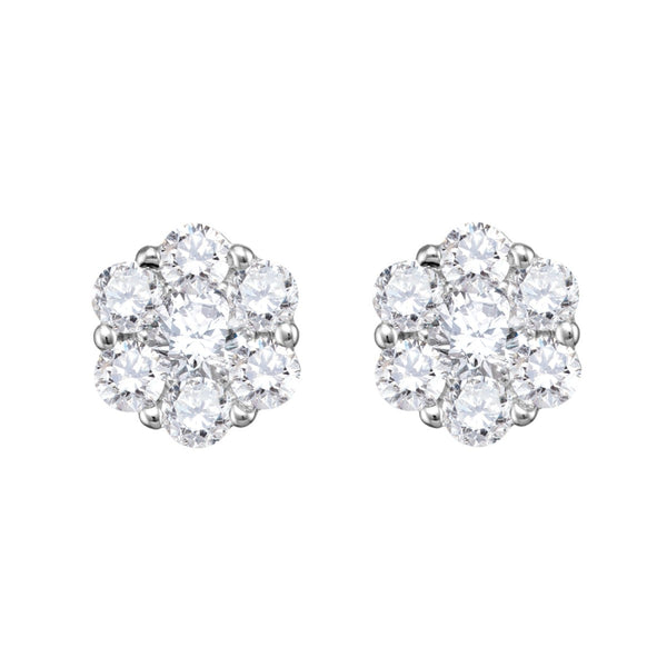 Sterling Silver Cubic Zirconia Stud Earrings