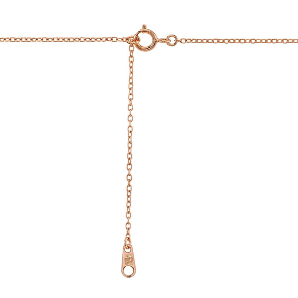 Disney Rose Gold Plated Sterling Silver 18-inch Beauty and the Beast Pendant