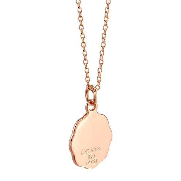 Disney Rose Gold Plated Sterling Silver and Crystal 18-inch Minnie Mouse Pendant