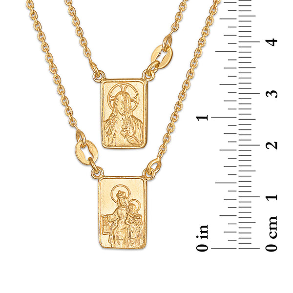 Frank Ronay 26-inch Scapular Necklace in Yellow Gold Plated Sterling Silver