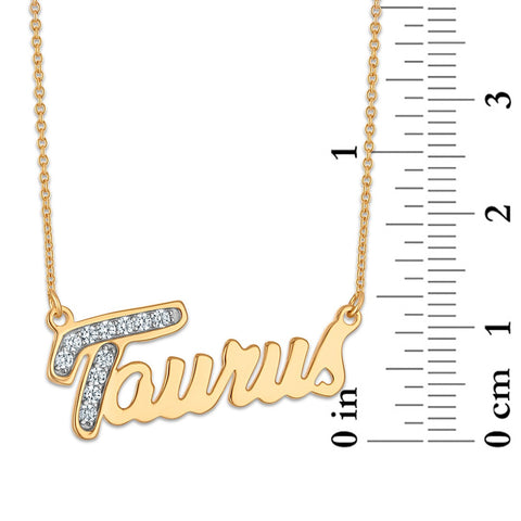 Simone Taurus Simone I Smith Collection Taurus Necklace in 18KT Gold Plated Sterling ...