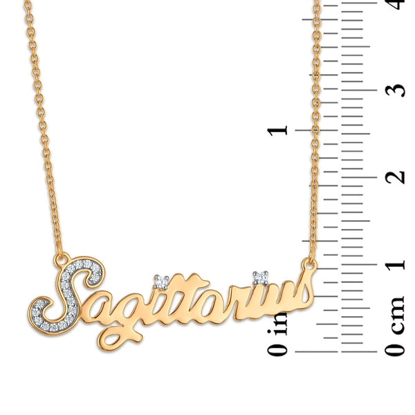 Simone I Smith Collection Sagittarius Necklace in 18KT Gold Plated Sterling Silver