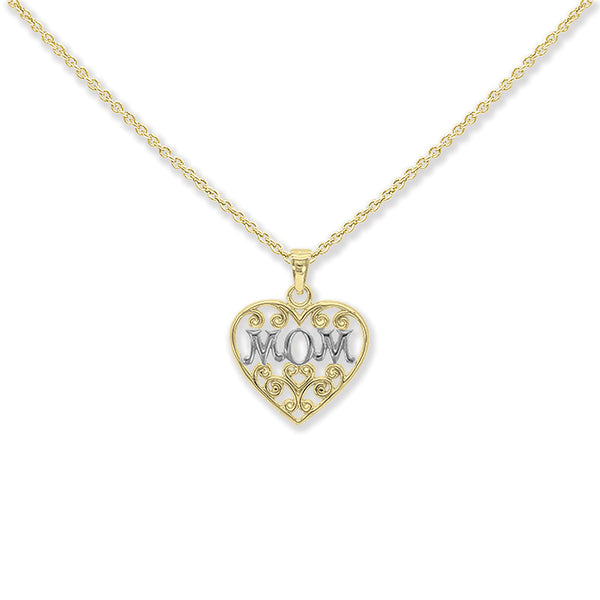 18KT Gold Bonded Sterling Silver Mom Necklace