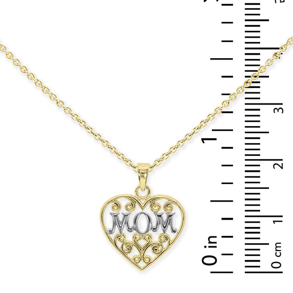 18KT Gold Bonded Sterling Silver Mom Necklace