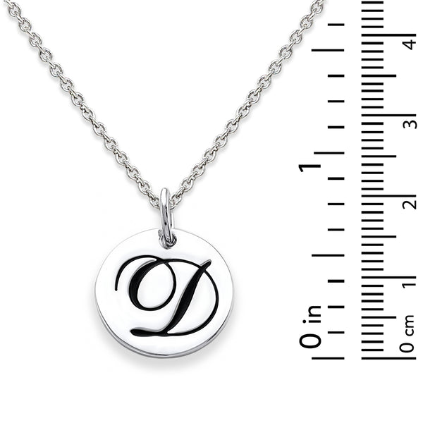 Sterling Silver 18-inch Initial D Pendant