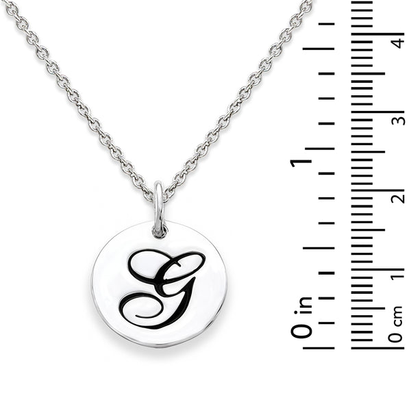 Sterling Silver 18-inch Initial G Pendant