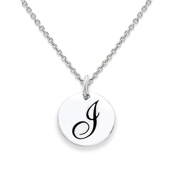 Sterling Silver 18-inch Initial I Pendant