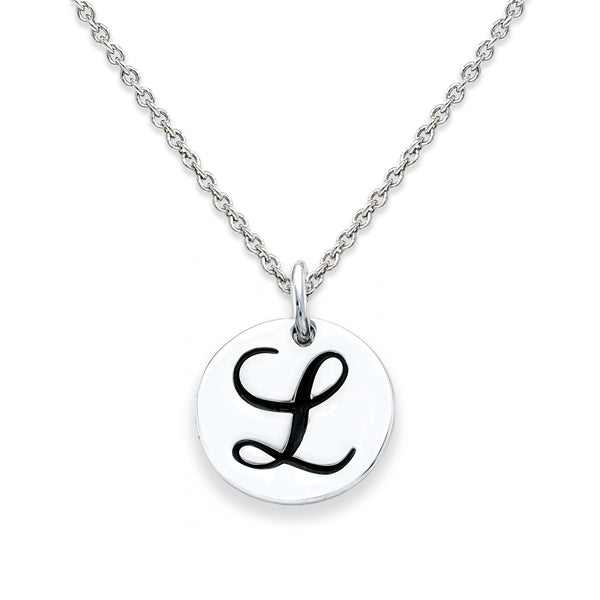 Sterling Silver 18-inch Initial L Pendant