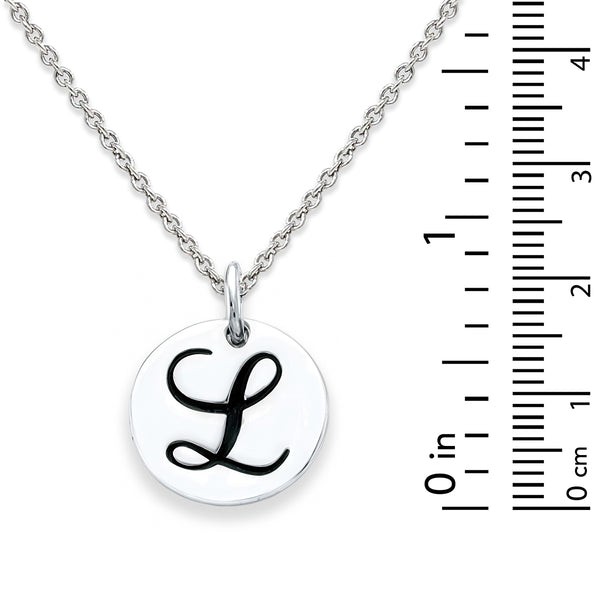 Sterling Silver 18-inch Initial L Pendant