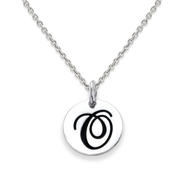 Sterling Silver 18-inch Initial O Pendant