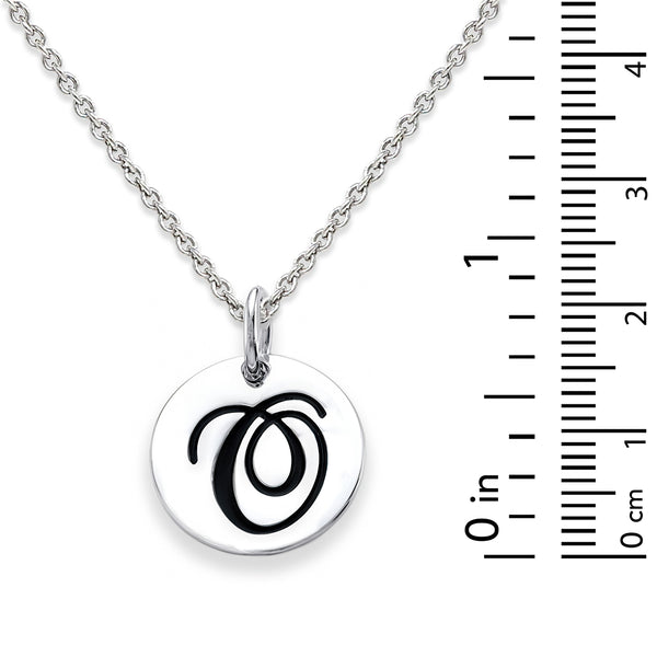 Sterling Silver 18-inch Initial O Pendant