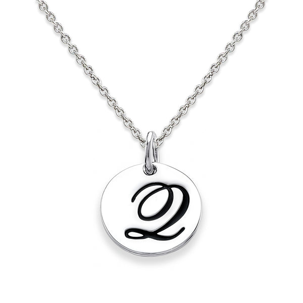 Sterling Silver 18-inch Initial Q Pendant