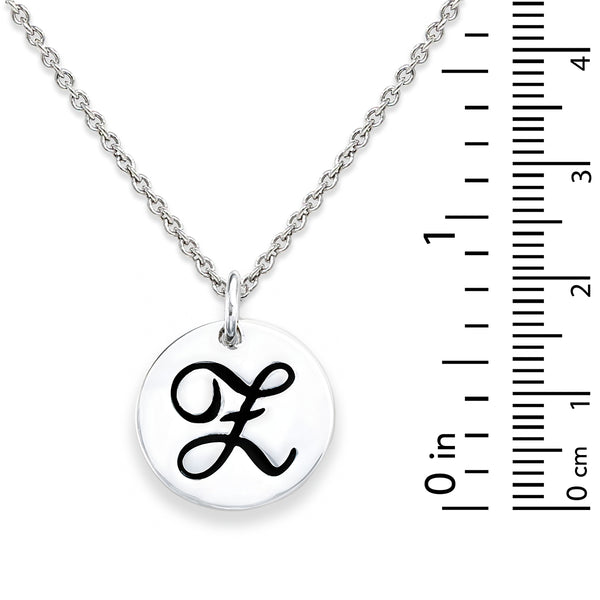 Sterling Silver 18-inch Initial Z Pendant
