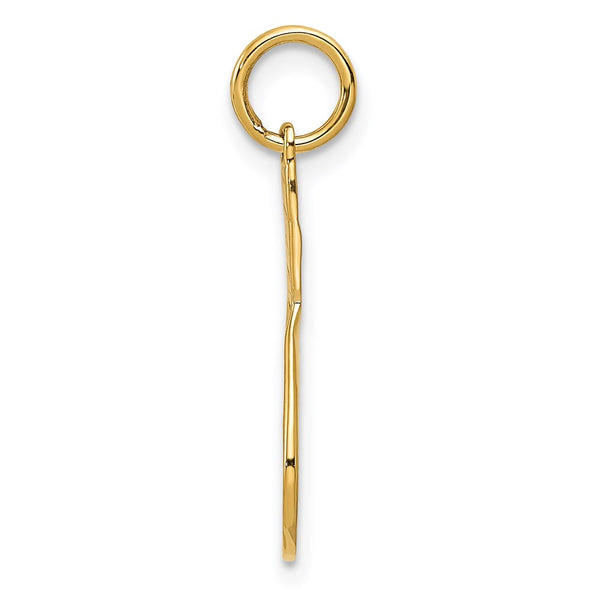 14KT Gold Racquet Charm Pendant. Chain not Included.