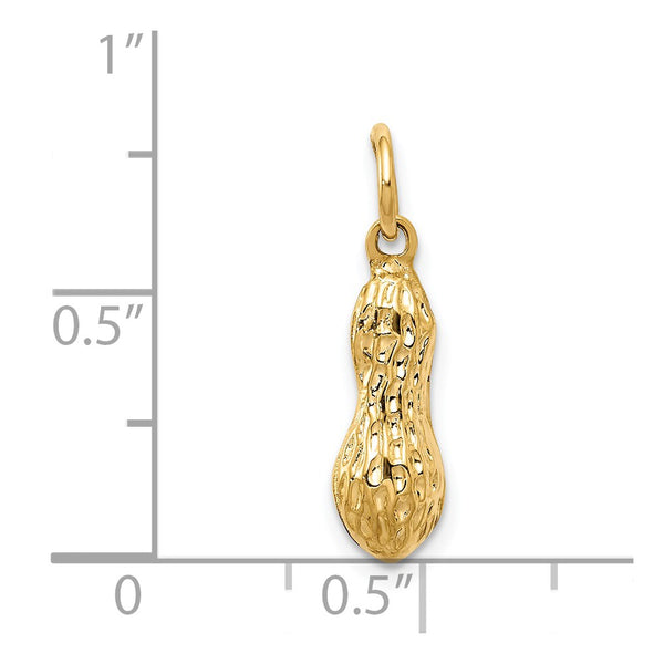 14KT Gold Peanut Charm Pendant. Chain not Included.