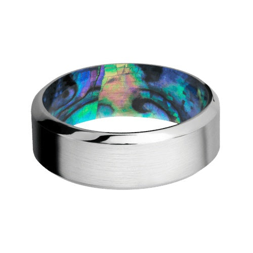 Lashbrook Cobalt Chrome Band with Satin Polished Finish and Abalone