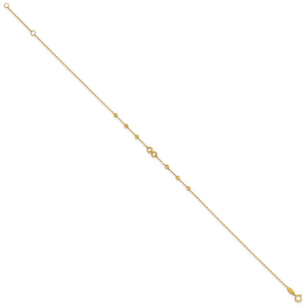 14KT Yellow Gold 11-inch Infinity Anklet