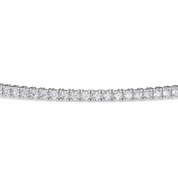 Iva 2 CTW Lab Grown Round Diamond Tennis Bracelet 14KT White Gold Vermeil