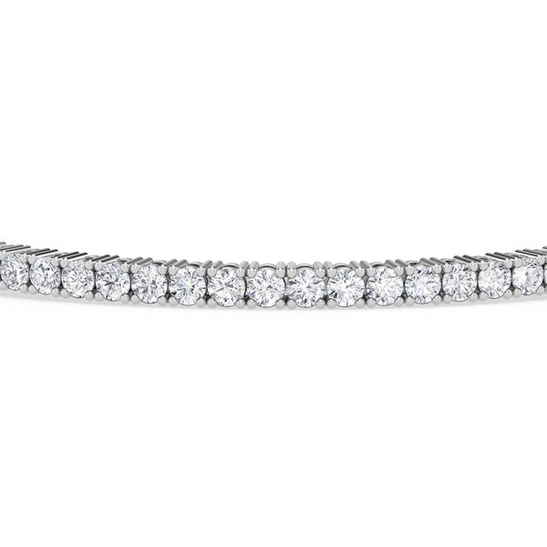 Iva 4 CTW Lab Grown Round Diamond Tennis Bracelet 14KT White Gold Vermeil