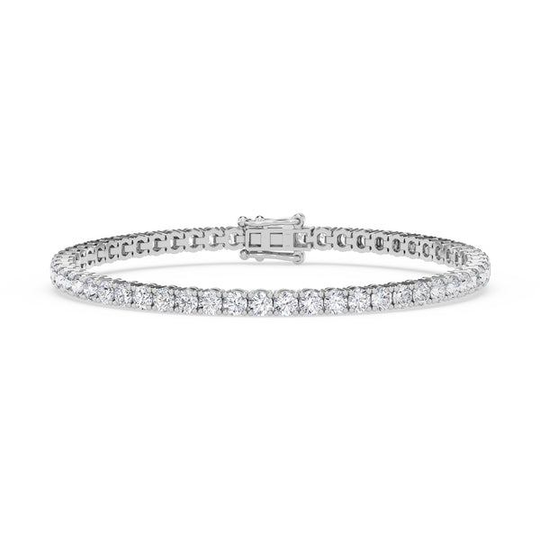 Iva 6 CTW Lab Grown Round Diamond Tennis Bracelet 14KT White Gold Vermeil