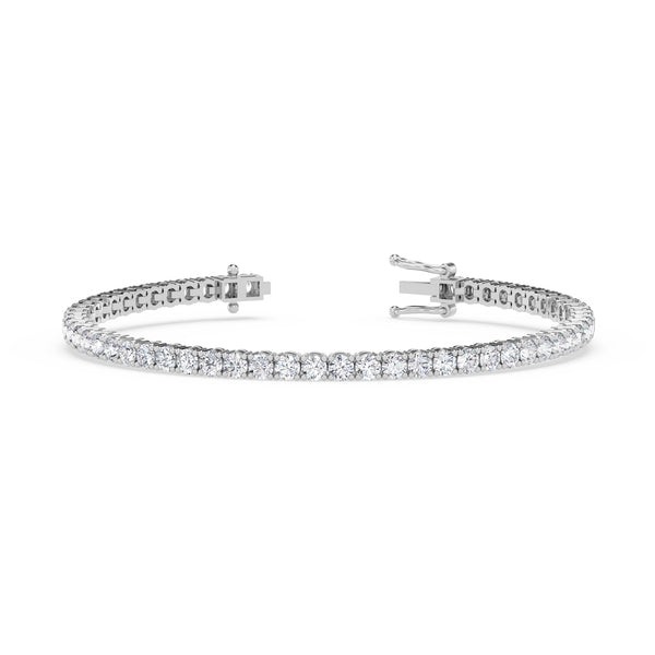 Iva 6 CTW Lab Grown Round Diamond Tennis Bracelet 14KT White Gold Vermeil