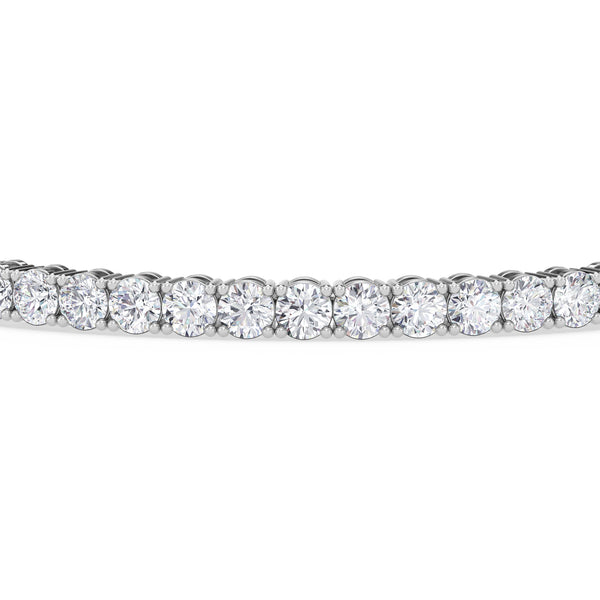 Iva 8 CTW Lab Grown Round Diamond Tennis Bracelet 14KT White Gold Vermeil