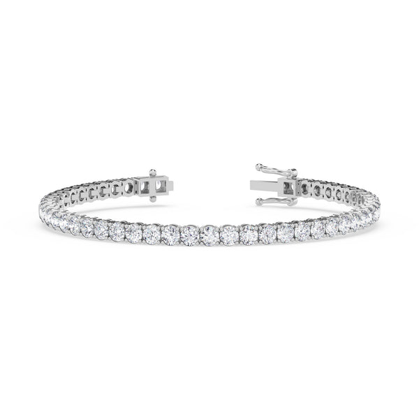 Iva 8 CTW Lab Grown Round Diamond Tennis Bracelet 14KT White Gold Vermeil
