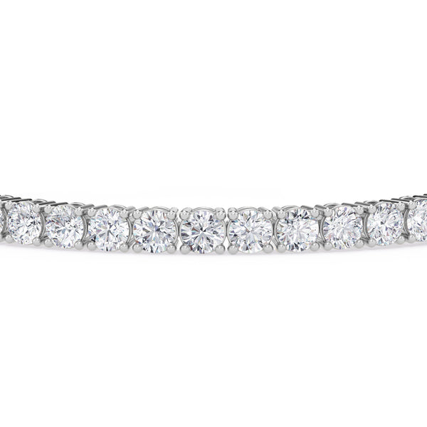 Iva 10 CTW Lab Grown Round Diamond Tennis Bracelet 14KT White Gold Vermeil