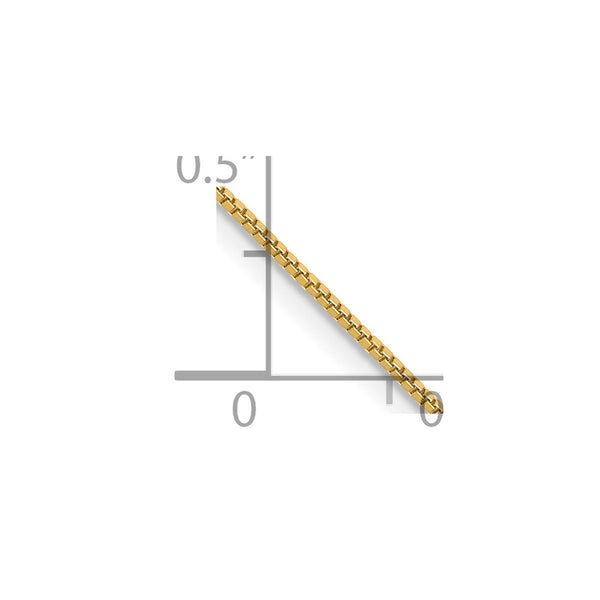 14KT Yellow Gold 14-inch 0.7MM Lobster Clasp Box Chain