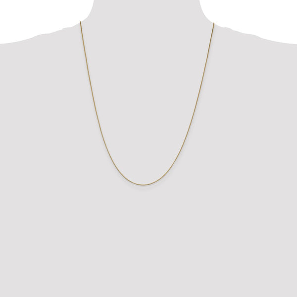 14KT Yellow Gold 24-inch 0.7MM Lobster Clasp Box Chain