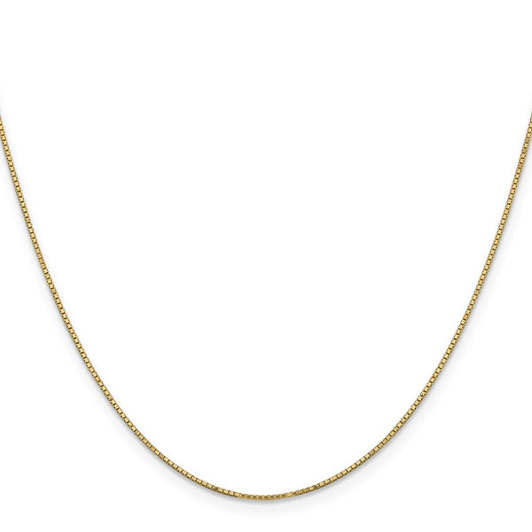 14KT Yellow Gold 14-inch 0.9MM Box Pendant Chain