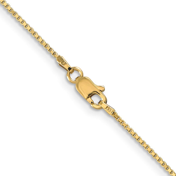 14KT Yellow Gold 20-inch 1MM Lobster Clasp Box Chain