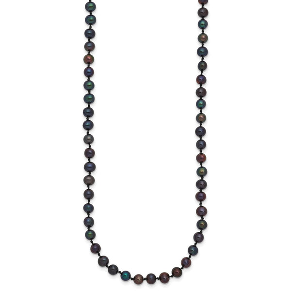 4X5MM Near Round Pearl 4.5MM 18-inch Necklace in 14KT Yellow Gold