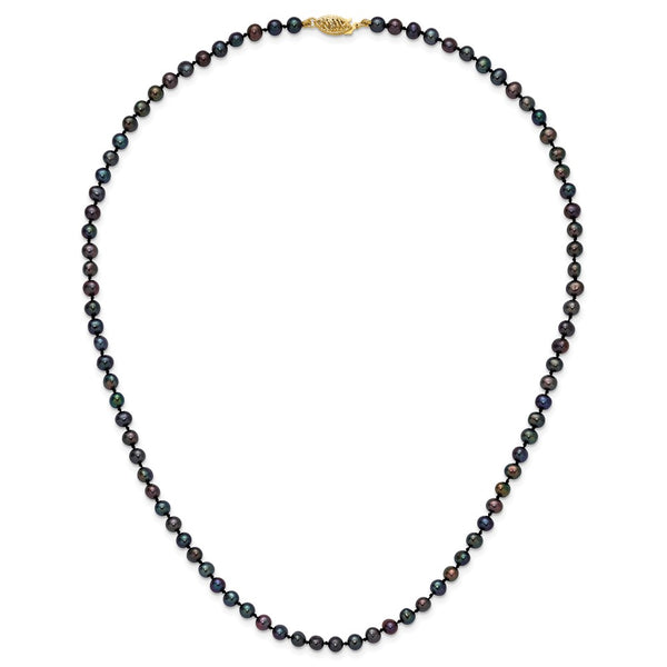 4X5MM Near Round Pearl 4.5MM 18-inch Necklace in 14KT Yellow Gold
