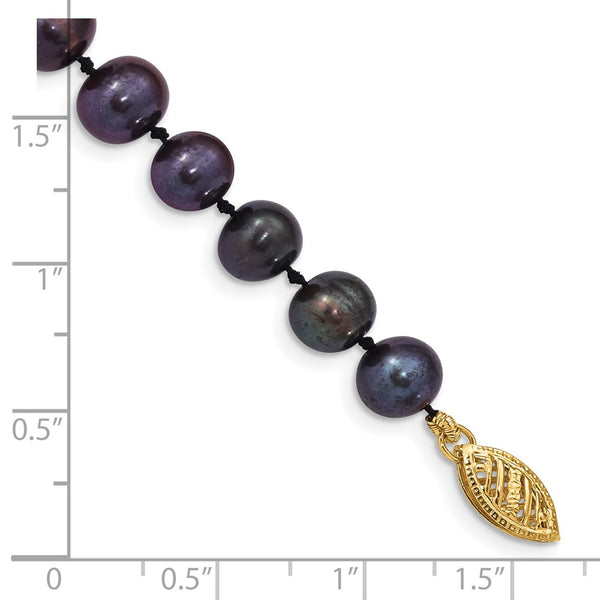 6X7MM Near Round Pearl 6.5MM 7.5-inch Bracelet in 14KT Yellow Gold
