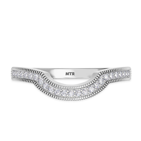 My Trio Rings Kassia 1-1/2 Carat T.W. Sapphire and Diamond Trio Matching Wedding Ring Set 10KT White Gold