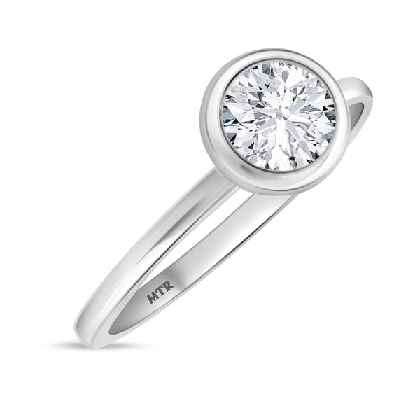 My Trio Rings Hazel 3/4 CTW Lab Grown Diamond Round Solitaire Trio Set in 10KT White Gold