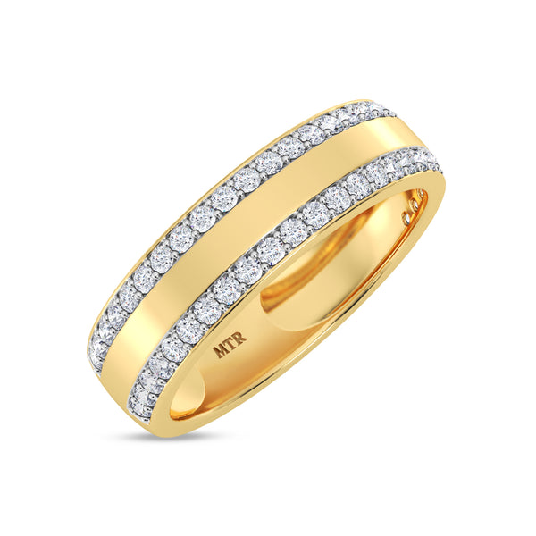 My Trio Rings Nikau 1 CTW Lab Grown Diamond Wedding Band Set in 10KT Yellow Gold