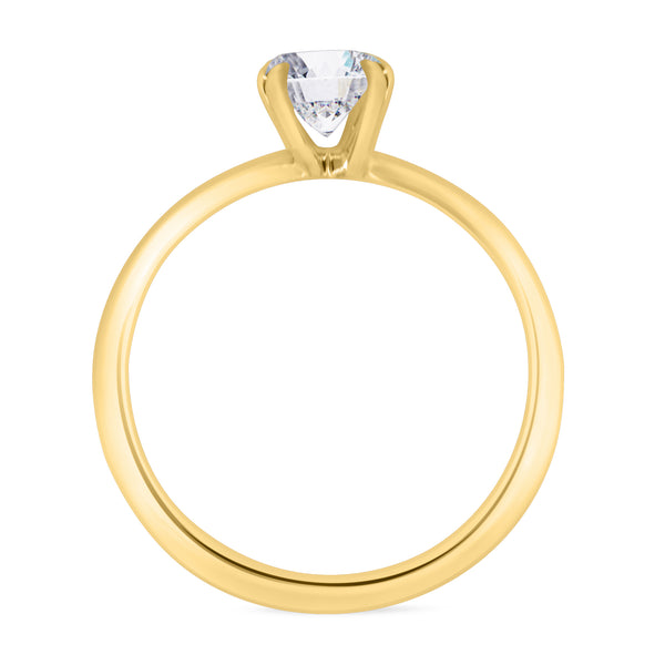 My Trio Rings Azareel 3/4 CTW Lab Grown Diamond Round Solitaire Bridal Set in 10KT Yellow Gold